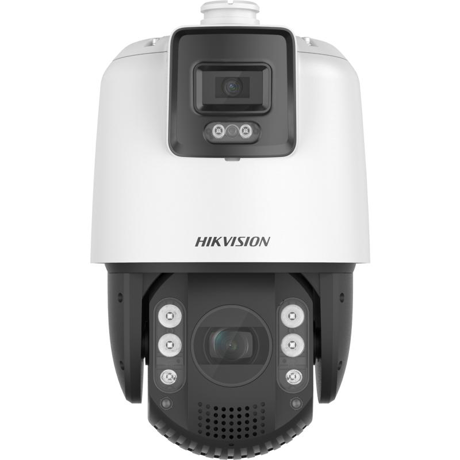 Camera de supraveghere IP Speed Dome 4MP Hikvision DS-2SE7C432MW- AEB(14F1)(P3), lentila fixa bullet: 4mm, lentila varifocala PTZ: 5.9 to 188.8 mm, 32 × optical,  [Bullet channel]: 0.0005 Lux @ (F1.0, AGC ON), 0 Lux cu lumina alba: 30m; [PTZ channel]: Color: 0.005 Lux @ (F1.5, AGC ON), B/W: 0.001