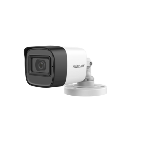 Camera de supraveghere Mini Bullet 2MP Hikvision DS-2CE16D0T- ITPFS(2.8MM), lentila fixa: 3.6mm, iluminare min.: 0.01 Lux @ (F2.0, AGC ON), 0 Lux cu IR: 25m, iesire: TVI/AHD/CVI/CVBS, alimentare: 12 VDC ± 25%, protectie: IP67, dimensiuni: 58 mm × 61 mm × 158.6 mm, greutate: 160g, temperatura de