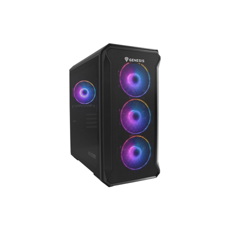 Carcasa GENESIS IRID 503 V2 Mini Tower ARGB NEGRU, Tempered Glass, Sloturi Expansiune 5, Drive Bays: 2x3.5" 3x2.5", Ventilatoare Suportate: 6 (spate: 1x120mm, fata: 3x120mm sau 2x140mm, sus: 2x120mm sau 2x140mm), Ventilatoare Incluse: 4 (4x120mm), Format Placa De Baza Suportat: Mini- ITX, Micro-ATX