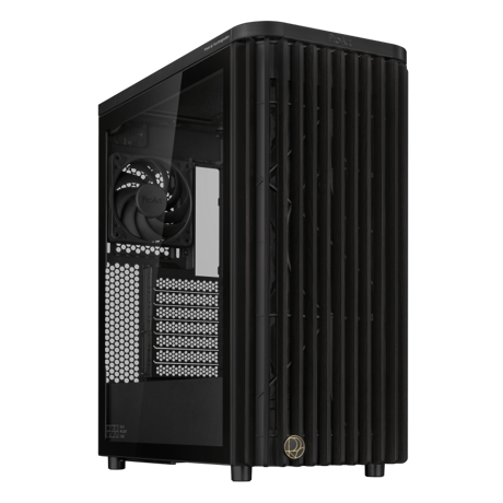 Carcasa ASUS PROART PA401 WOOD EDITION Mid Tower ARGB NEGRU, Tempered Glass, Sloturi Expansiune 7, Drive Bays: 2x3.5" 2x2.5"/3.5", Ventilatoare Suportate: 5 (spate: 1x120mm, fata: 2x140mm sau 2x160mm, sus: 2x120mm sau 2x140mm), Ventilatoare Incluse: 2 (fata: 2x160mm), Fan Hub preinstalat, Format