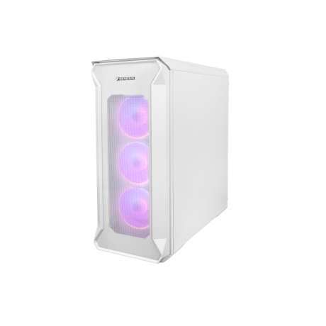 Carcasa GENESIS IRID 505 V2 Mid Tower ARGB ALB, Tempered Glass, Sloturi Expansiune 8, Drive Bays: 2x3.5" 7x2.5", Ventilatoare Suportate: 6 (spate: 1x120mm, fata: 3x120mm sau 2x140mm, sus: 2x120mm sau 2x140mm), Ventilatoare Incluse: 4 (4x120mm OXAL ARGB), Format Placa De Baza Suportat: Mini-ITX