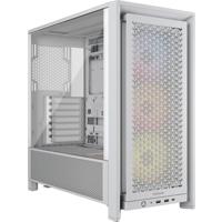 Carcasa CORSAIR FRAME 4000D RS Modular Mid Tower ARGB ALB, Tempered Glass, Sloturi Expansiune 7 orizontale sau 3 verticale, Drive Bays: 2x3.5" 4x2.5", Ventilatoare Suportate: 12 (spate: 1x120mm sau 1x140mm, fata: 3x120mm sau 2x140mm sau 2x200mm, lateral: 2x120mm sau 2x140mm, jos: 2x120mm, sus