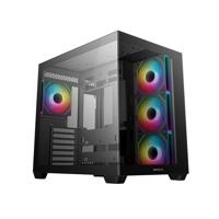 Carcasa DEEPCOOL CG550 4F Mid Tower ARGB NEGRU, Tempered Glass+ABS+SGCC, Sloturi Expansiune 7, Drive Bays: 2x3.5" 2+1x2.5", Ventilatoare Suportate: 10 (spate: 1x120mm, sus: 3x120mm sau 2x140mm, lateral: 3x120mm sau 2x140mm, jos: 3x120mm), Ventilatoare Incluse: 4 (spate: 1x120mm, lateral: 3x120mm)