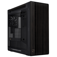 Carcasa ASUS PROART PA602 WOOD EDITION Mid Tower ARGB NEGRU, Tempered Glass, Sloturi Expansiune 8+2 aditional verticale, Drive Bays: 4x3.5"/2.5" 4x2.5", Ventilatoare Suportate: 6 (spate: 1x120mm sau 1x140mm, fata: 2x200mm, sus: 3x120mm sau 3x140mm), Ventilatoare Incluse: 3 (spate: 1x120mm, fata