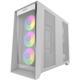 Carcasa AQIRYS XO-1 Mid Tower ARGB ALB, Tempered Glass, Sloturi Expansiune 7, Drive Bays: 3x3.5" 3x2.5", Ventilatoare Suportate: 14 (spate: 1x120mm, fata: 3x120mm sau 2x140mm, sus: 3x120mm sau 2x140mm, lateral: 3x120mm sau 2x140mm, jos: 1x120mm sau 1x140mm), Ventilatoare Incluse: 4 (spate: 1x120mm