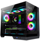 Carcasa gaming Serioux Shadow, fara sursa, tip  middle towe, USB2.0x+HD Audio, USB3.0, porturi rezervate pentru ventialtor: MN 2x120mm ventilatoare ARGB (incluse), spate:1x120mm ventilator RGB (inclus), sus 3x120mm/2x140mm, controler 4 porturi, drive bays: HDD de 3.5'' x2, SSd de 2.5'' x1, Sloturi