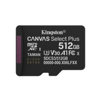 Card de Memorie MicroSDXC Kingston512GBCanvas Select PlusFara Adaptor