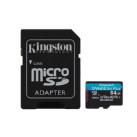 Card de Memorie MicroSDXC Kingston64GBCanvas GO PlusCu Adaptor