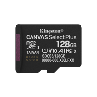 Card de Memorie MicroSDXC Kingston128GBCanvas Select PlusFara Adaptor