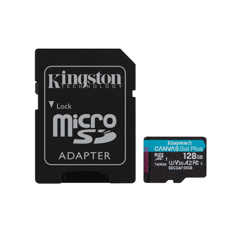 Card de Memorie MicroSDXC Kingston128GBCanvas GO PlusCu Adaptor