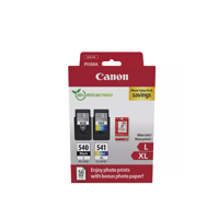 Canon pachet cartuse cearneala PG-540L/CL-541XL Photo value pack, capacitate negru: 300 pagini/11ml, Color: 400 pagini / 15ml, Compatibil cu: PIXMA GM2050, PIXMA MG2140, PIXMA MG2150, PIXMA MG2155, PIXMA MG2250, PIXMA MG3140, PIXMA MG3150, PIXMA MG3250, PIXMA MG3550, PIXMA MG3650, PIXMA MG3650S
