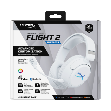 HyperX Cloud Flight 2 WL WHT GAM HS