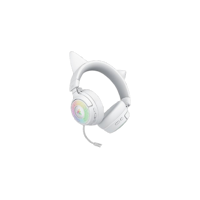 Casti wireless Razer Kraken Kitty V3 Pro, THX Spatial Audio, iluminare RGB, frecventa raspuns 20 Hz - 28 kHz,  microfon detasabil unidirectional, alb