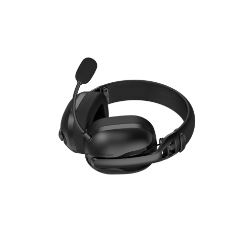 Casti gaming wireless Hator Hyperpunk 3, material membrana PET, frecventa raspuns 10Hz-44kHz, impendanta 16Ω, conectivitate  2.4GHz, BT5.4 USB-C/USB-A, autnomie bateria pana la 45 de ore, timp incarcare 2o re, putere maxima 30mW, conexiune HATOR ClearScan™, conexiune  HATOR SyncHUB™, noice