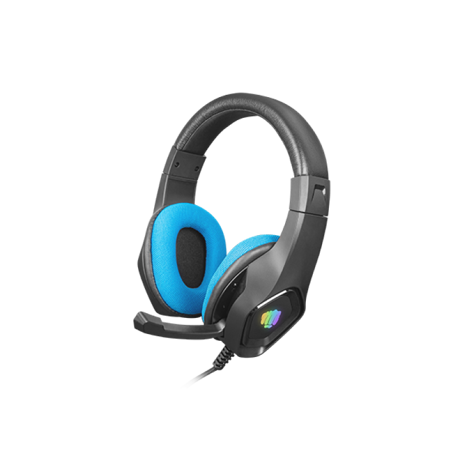Casti cu fir Fury Phantom, intefata jack 3.5mm, USB-A, cu microfon, frecventa rapsuns 20 - 20000 Hz, impendanta 32 Ohm, negru/albastr