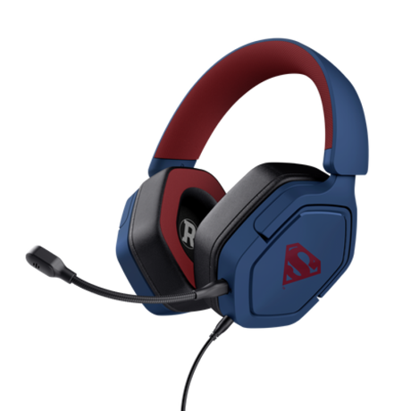 Casti cu fir Trust GXT492SM Carus, frecventa raspuns 20 Hz, 20.000 Hz, sunet stereo, microfon inclus, albastru