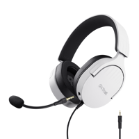 Casti Trust cu fir GXT 489W Fayzo, material ABS, lungime cablu detasabil 120cm, conector 3.5mm, frecventa raspuns 20 Hz, 20.000 Hz, senzivitate 100 dB, sunet stereo, microfon omnidirectional, senzor electret, alb