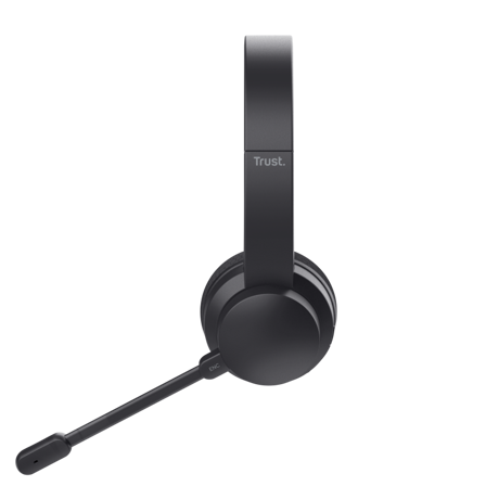 Casti Trust Ayda wireless ENC, conectivitate 3.5mm, USB-C, frecventa raspuns 20 Hz, 20.000 Hz, senzitivitate 90 dB, negru