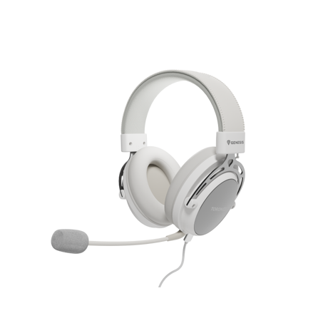 Casti gaming cu fir Genesis Toron 301, sunet stereo, microfon, impendanta 32 Ohm, frecventa raspuns 20 - 20.000 Hz, lungime cablu 100cm, frecventa raspuns microfon 10 Hz - 10000 KHz, sensibilitate -38dB, impendanta microfon 2200 Ohm,  conectivitate 3x Jack 3.5 mm, alb