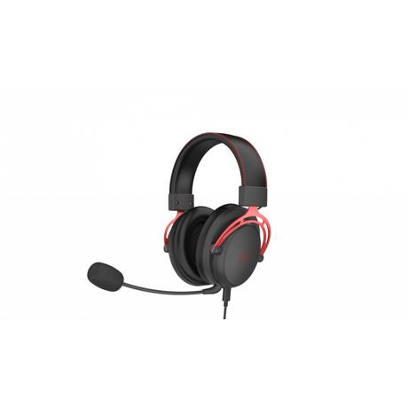 Căști de gaming Serioux Nimbus, cu mufă de 3,5 mm + USB 7.1, tip difuzor ∅53 mm, sensibilitate difuzor: 120 ± 3 dB, răspuns în frecvență: 20Hz-20KHz, Microfon: omnidirecțional, Sensibilitate microfon: -38 ± 3 dB, Impedanța microfonului: ≤ 2.2KΩ (maxim), Tensiune nominală: 5V, rosu-negru