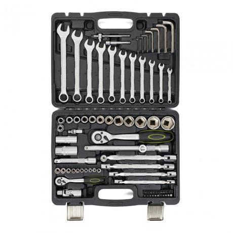 HR TRUSA 77 PIESE 1/4"&1/2" CR-V