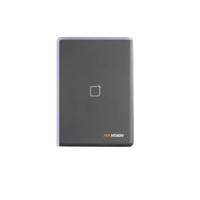 Cititor de card Hikvision DS-K1108AM, Pro series,  citeste carduri Mifare 13.56 MHz, distanta de citire: ≤ 50 mm, comunicare: RS-485, Wiegand (W26, W34) protocol si OSDP protocol,  indicator LED de stare si alimentare, tamper, buzzer, alimentare: 12 VDC, IP65, dimensiuni: 123 mm × 88 mm × 21mm