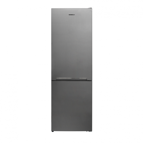 Combina frigorifica Heinner HC-V341XE++, Capacitate 340 L, Clasa energetica E, Racire Less Frost, Iluminare LED, Super Congelare, Rafturi de sticla, H 186 cm, Argintiu