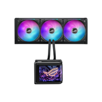 Cooler Procesor ASUSD ROG RYUO IV SLC 360 ARGB, dimensiune waterblock 133x105x123 mm, dimensiune radiator 394x140x32 mm, lungime tub 200 mm, 3x 120mm, viteza: 800-2650 +/- 10% RPM, presiune statica 5.45 mmH2O, airflow: 71.44 CFM, nivel zgomot 39.6 dBA, compatibiliate AMD AM4/AM5, Intel LGA 1700/1851