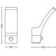 Aplica LED pentru exterior cu senzor de miscare Philips Splay, 12W, 1100 lm, lumina calda (2700K), IP44, 240x80x160mm, Antracit