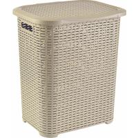 Cos de rufe Heinner care plastic tip rattan 45 l bej, 34,5x41x46 cm