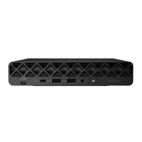Desktop HP ProDesk 4 G1i Desktop Mini, Intel Core Ultra 5 225T 10-Core (2.5GHz, up to 4.9GHz, 20MB), video integrat Intel UHD Graphics, RAM 16GB DDR5 5600MHz (1x16GB), SSD 512GB M.2 2280 PCIe NVMe , no ODD, LAN 10/100/1000, Intel AX211 Wi-Fi 6E + Bluetooth 5.3, porturi: 2x USB Type- A 10Gbps/ 3x USB