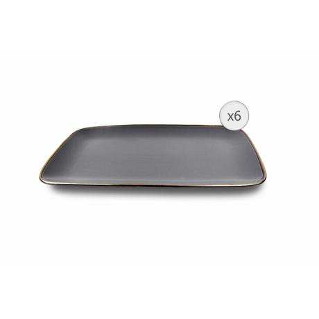 SET 6 PLATOURI CERAMICA 32x20 CM, CALYPSO, ART OF DINING BY HEINNER