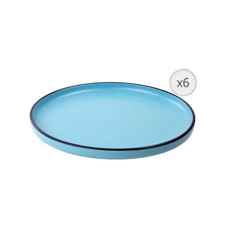 SET 6 FARFURII INTINSE, CERAMICA 27 CM, ELECTRA, ART OF DINING BY HEINNER