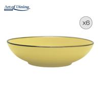 SET 6 FARFURII ADANCI CERAMICA 20 CM, MEDEEA, ART OF DINING HR-WDF-M206