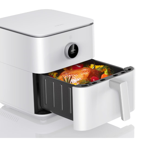 Friteuza Xiaomi BHR7358EU, 800W, 6.5 l, Convectie aer 360, Aplicatie Xiaomi Home, Temperatura ajustabila 40-220, Ecran LCD Smart, Alb