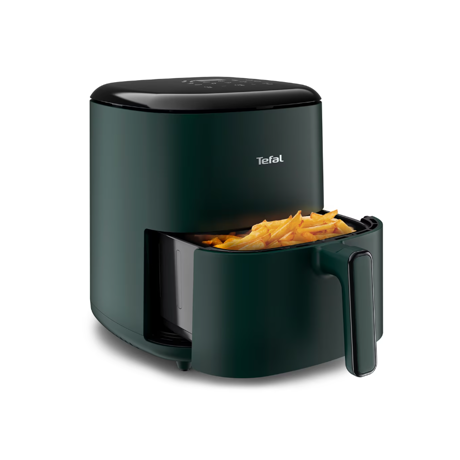 Friteuza cu aer cald Tefal Easy Fry Max EY245310, capacitate 5L, 1500 W, 10 programe automate, ecran tactil, vas detasabil antiaderent, oprire automata, carte de retete inclusa, verde