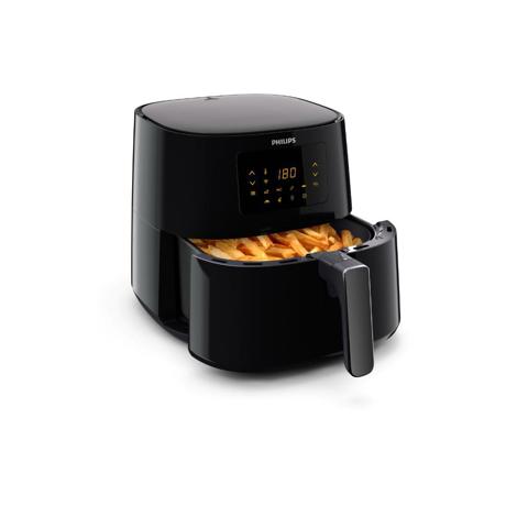 Friteuza fara ulei Philips HD9280/90 Airfryer Essential Collection, capacitate 6.2 L, Rapid Air, Digital, Wifi, 7 presetari, Corp negru/Maner negru