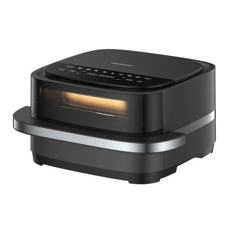 Friteuza cu aer cald Heinner Pizza EasyFry HPAF-B4DC22BK, Putere: 2200 W, Capacitate: 4 L, Control digital, 9 programe presetate, Timer, Negru