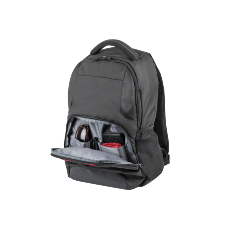 Rucsac laptop Natec Eland, compatibilitate dimensiune laptop 15.6", 3 compartimente, capacitate 22L, material Polyester 300D, negru
