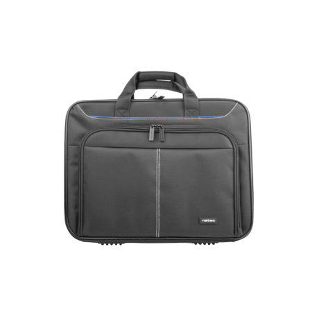 Geanta laptop Natec Doberman, compatibilitate dimensiune laptop 15.6"-16", 2 compartimente, material Polyester 600D, negru