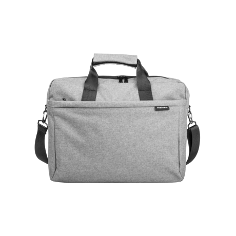 Geanta laptop Natec Mustela, compatibilitate dimensiune laptop 15.6", 3 compartimente, material Polyester 600D, gri