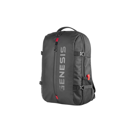 GENESIS Pallad 410. Backpack type: Rucksack, Product main colour: Black, Style: Urban. Width: 120 mm, Depth: 320 mm, Height: 440 mm.  Package width: 360 mm, Package depth: 470 mm, Package height: 120 mm. Material: Polyester. Products per pallet: 120 pc(s), Master (outer) case width: 350 mm, Master