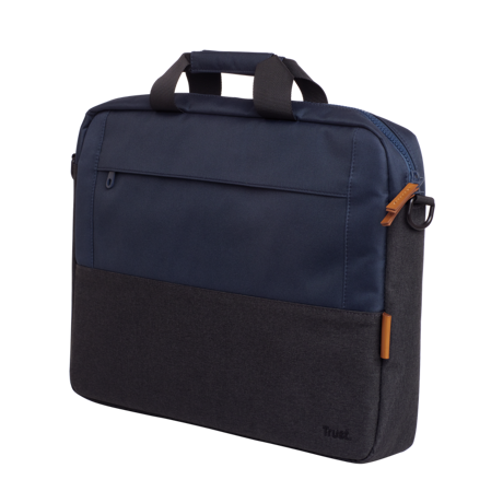 Geanta laptop Trust Lisboa, pentru laptopuri cu diagonala pana in 15.6",2 compartimente, material POM, RPET Polyester, RPET, volum 2.1 L, albastru