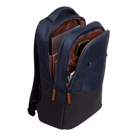 Rucsac laptop Trust Lisboa pentru laptop-uri cu diagonala de 16", material POM, RPET Polyester, RPET twill polyester, volum 23 L, albastru