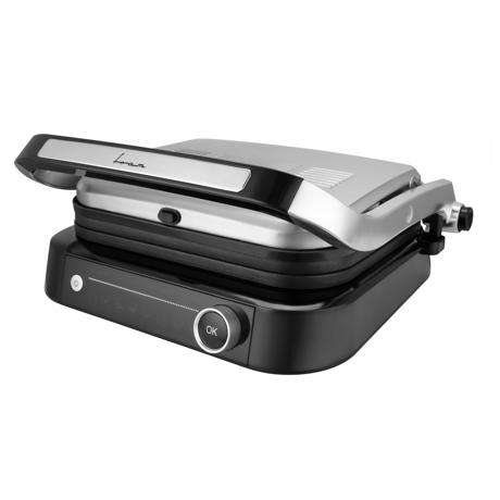 Grill electric FRAM FEG-2100SSBK, 1800-2100W, 7 programe presetate, Placi detasabile, Carcasa inox