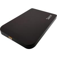 RACK extern SPACER, pt HDD/SSD, 2.5 inch, SATA, interfata PC USB 3.0, Husa piele sintetitca, aluminiu, negru