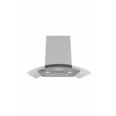 Hota Heinner HDCH-MD800GIX, Decorativa, 60 cm, Putere de absortie: 800 m3/h, 3 trepte de viteza, Filtru de aluminiu, lumina LED, Inox + sticla