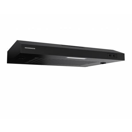 Hota Heinner CH-MD190BK, Traditionala, 60 cm, Putere de absortie: 198 m3/h, 2 trepte de viteza, lumina LED, Filtru de grasime, Negru