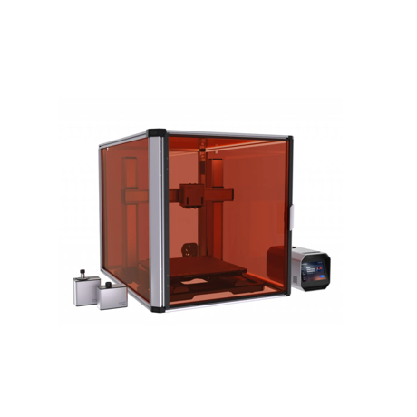 Imprimanta 3D Snapmaker Artisan 3DP, doua capete printare (IDEX), Volum printare: Dual 350mm × 400mm × 400mm, extruder stang 375mm × 400mm × 400mm, extruder drept 400mm × 400mm × 400mm, diametru duza: 0.4mm, temperatura duza: 300°C, viteza: 180mm/s, platforma printare: PEI-coated Glass, 80°C, PLA