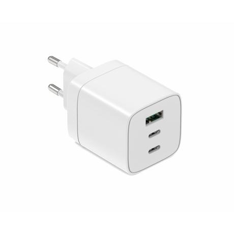 Incarcator cu USB-C-2+USB-A 65W  •Alimentator/incarcator cu USB •Ieșire USB-C: C1 și C2: 5V/3A, 9V/3A, 12V/3A, 15V/3A, 20V/3,25A (65W) PPS: 5-11V/5A (55W) A1: 5V/4,5A, 9V/3A, 12V/2,5A, 20V/1,5A(30W) C1+C2: 45W+20W (max. 65W) C1+A1: 45W+18W (max. 63W ) C2+A1: 7,5W+7,5W (max. 15W) C1+C2+A1